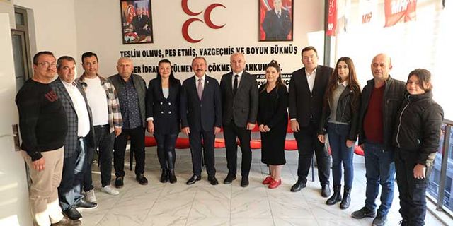 Milletvekili Şahin Tin, MHP İl Başkanı Yusuf Garip’e ziyaretinde konuştu