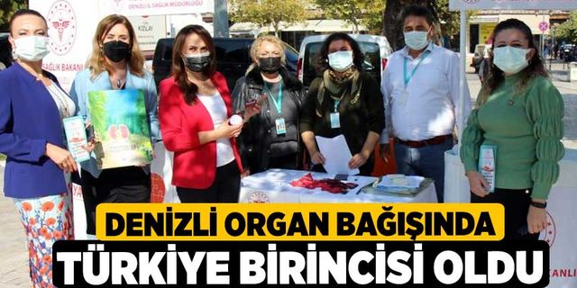 Denizli organ bağışında Türkiye birincisi oldu