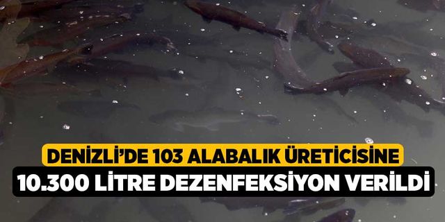 Denizli'de 103 alabalık üreticisine 10.300 litre dezenfeksiyon verildi