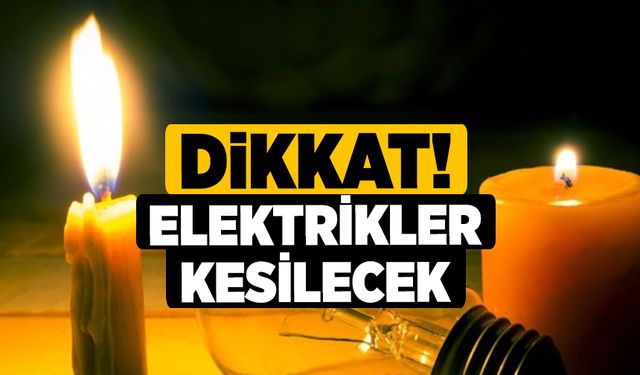 Denizli'de 13, 14, 15 Ocak'ta Elektrik Kesintisi