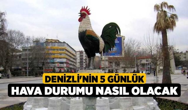 Denizli'nin 5 Günlük Hava Durumu Nasıl Olacak