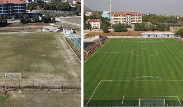 Başkarcı futbol sahası yenilendi