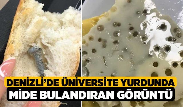 Denizli’de Üniversite Yurdunda Mide Bulandıran Görüntü