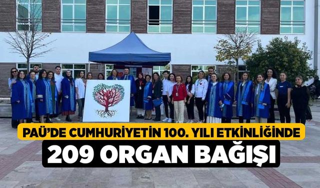 PAÜ’de Cumhuriyetin 100. Yılı Etkinliğinde 209 organ bağışı