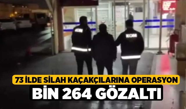 73 İlde Silah Kaçakçılarına Operasyon Bin 264 Gözaltı