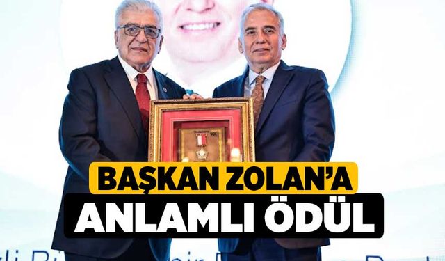 Başkan Zolan’a anlamlı ödül