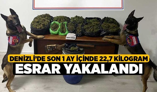 Denizli’de son 1 ay içinde 22,7 kilogram esrar yakalandı