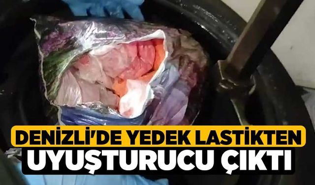 Denizli'de Yedek lastikten uyuşturucu çıktı