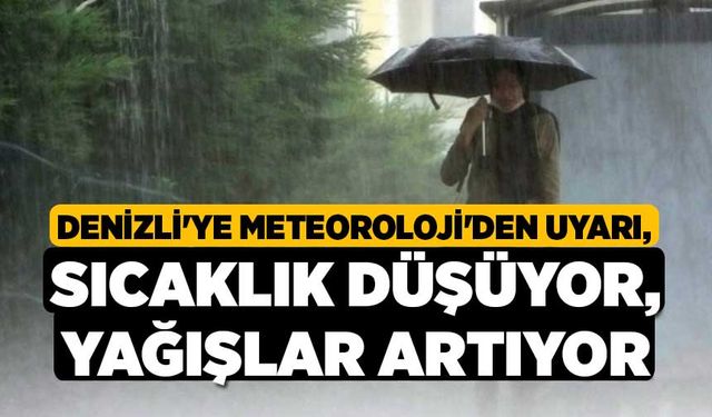 Denizli'ye Meteoroloji'den Uyarı, Sıcaklık Düşüyor, Yağışlar Artıyor