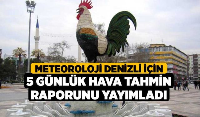 Meteoroloji Denizli için 5 Günlük Hava Tahmin Raporunu Yayımladı