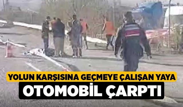 Yolun Karşısına Geçmeye Çalışan Yaya Otomobil Çarptı