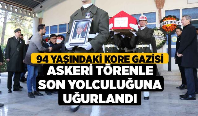 94 Yaşındaki Kore Gazisi Askeri Törenle Son Yolculuğuna Uğurlandı