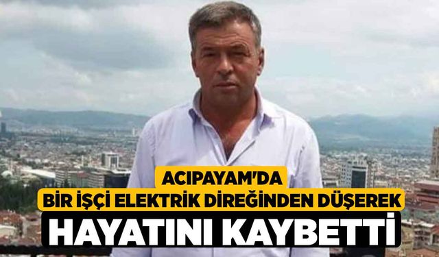 Acıpayam'da Bir İşçi Elektrik Direğinden Düşerek Hayatını Kaybetti!