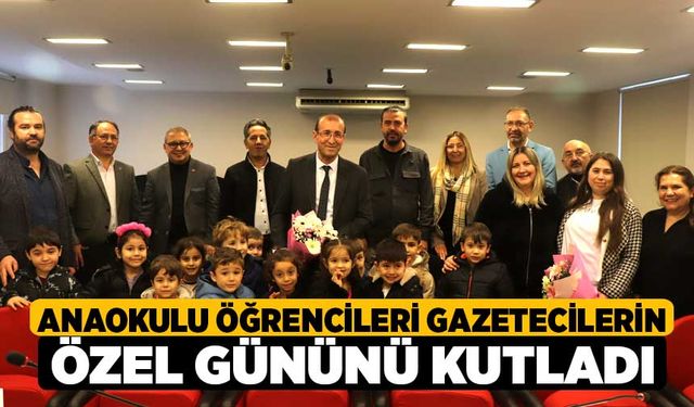 Anaokulu öğrencileri gazetecilerin özel gününü kutladı