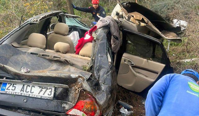 Nazilli'de Babasını Hastaneye Kaldırırken, Kaza Geçirdi