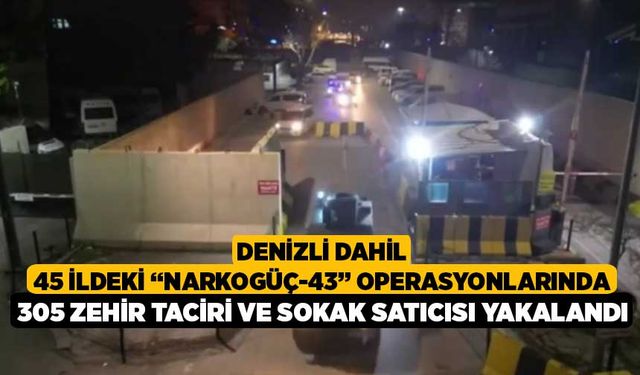 Denizli Dahil 45 İlde Narkogüç Operasyonu