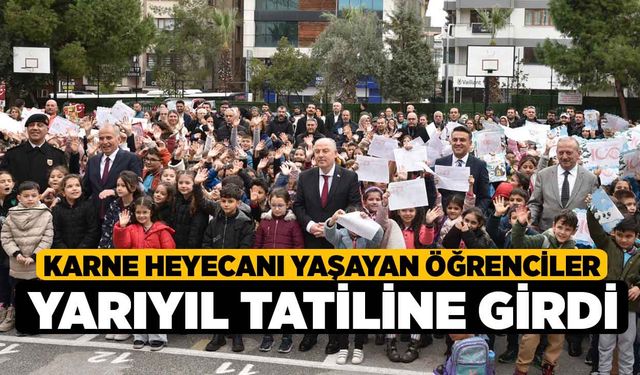 Karne heyecanı yaşayan öğrenciler yarıyıl tatiline girdi