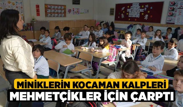 Miniklerin kocaman kalpleri Mehmetçikler için çarptı