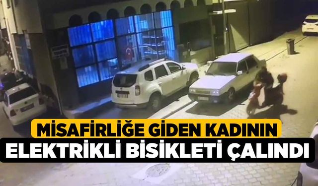 Misafirliğe giden kadının elektrikli bisikleti çalındı