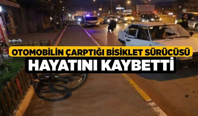 Otomobilin Çarptığı Bisiklet Sürücüsü Hayatını Kaybetti