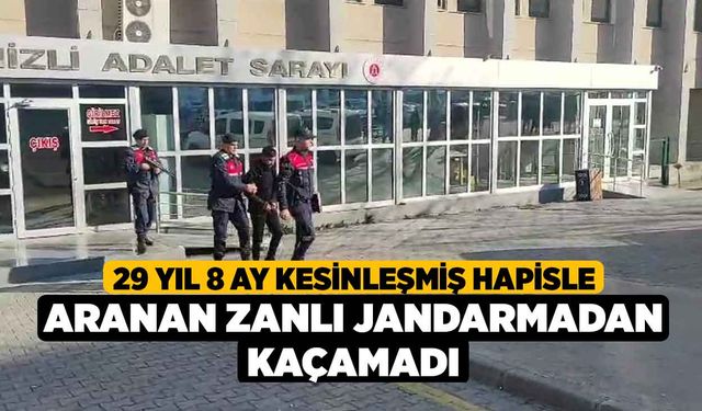 29 Yıl 8 Ay Kesinleşmiş Hapisle Aranan Zanlı Jandarmadan Kaçamadı