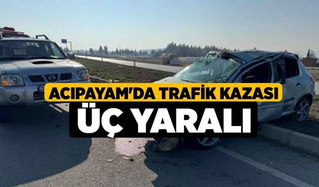 Acıpayam'da Trafik Kazası Üç Yaralı