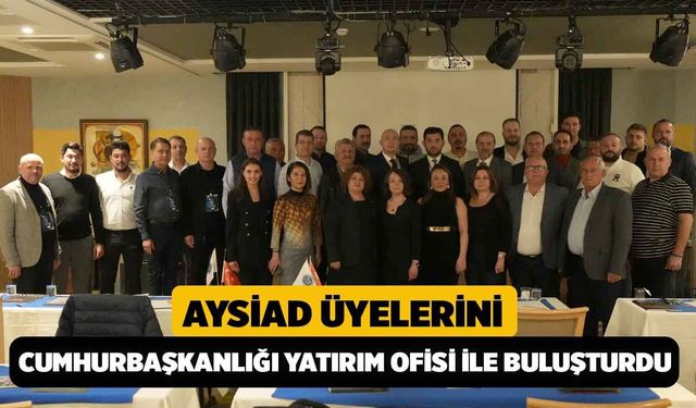 Aysiad, Üyelerini Cumhurbaşkanlığı Yatırım Ofisi İle Buluşturdu