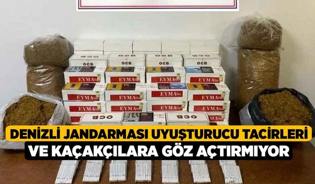 Denizli jandarması uyuşturucu tacirleri ve kaçakçılara göz açtırmıyor