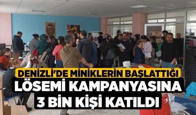 Denizli'de Miniklerin Başlattığı Lösemi Kampanyasına 3 Bin Kişi Katıldı