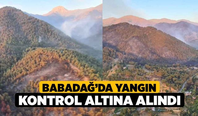 Babadağ’da Yangın Kontrol Altına Alındı