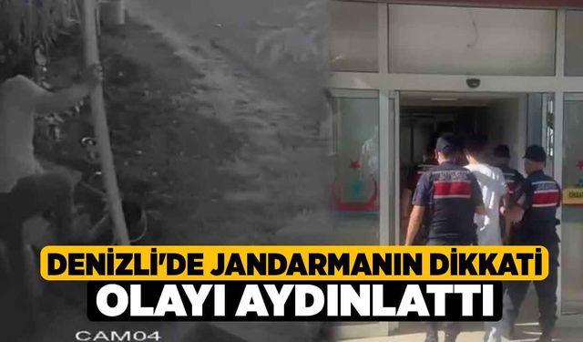 Denizli'de Jandarmanın Dikkati Olayı Aydınlattı