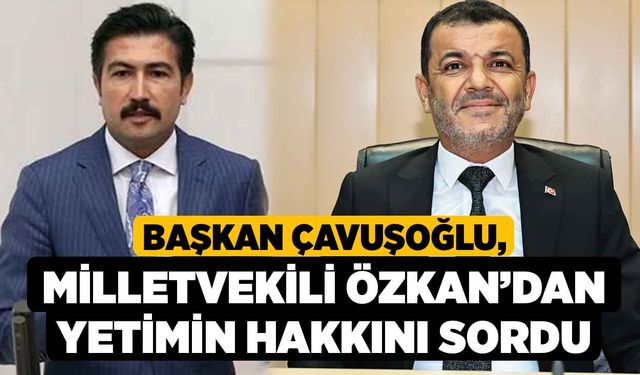 Başkan Çavuşoğlu, Milletvekili Özkan’dan yetimin hakkını sordu