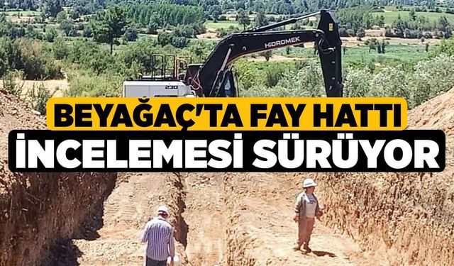 Beyağaç'ta fay hattı incelemesi sürüyor