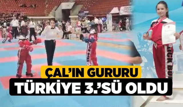 Çal’ın gururu Türkiye 3.’sü oldu