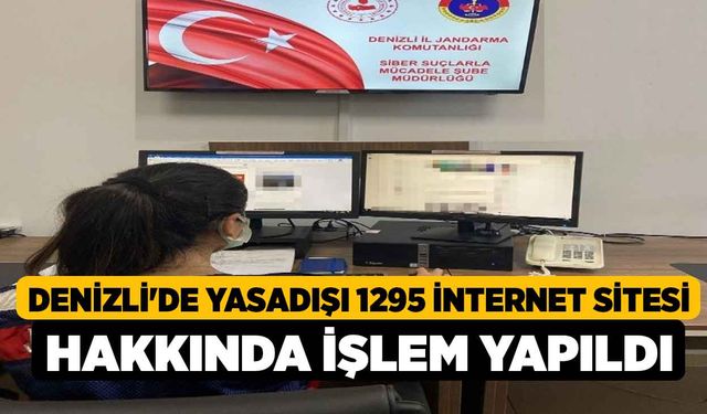 Denizli'de Yasadışı 1295 internet sitesi hakkında işlem yapıldı