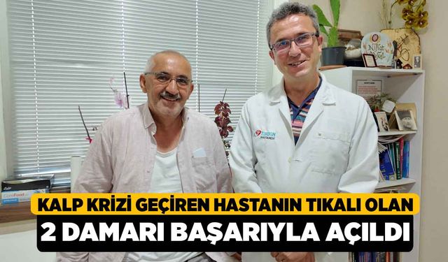 Kalp Krizi Geçiren Hastanın Tıkalı Olan 2 Damarı Başarıyla Açıldı