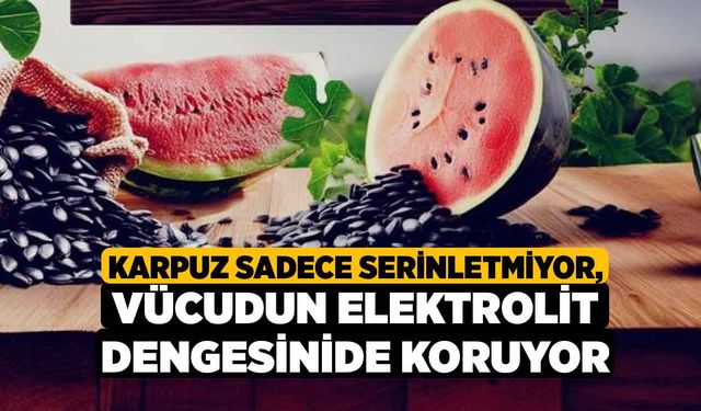 Karpuz sadece serinletmiyor, vücudun elektrolit dengesinide koruyor