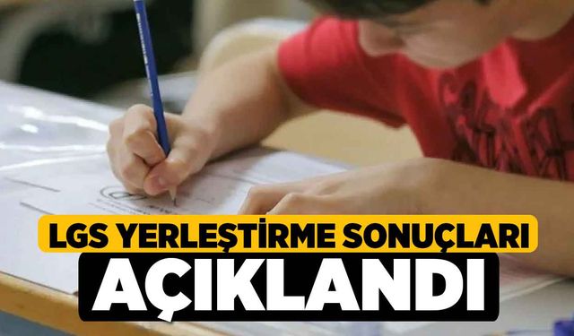 LGS yerleştirme sonuçları açıklandı