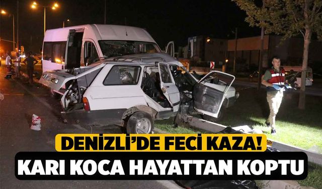 Denizli'de Misafirlikten Dönen Yaşlı Çift Kazada Hayatını Kaybetti 2 ölü, 10 yaralı