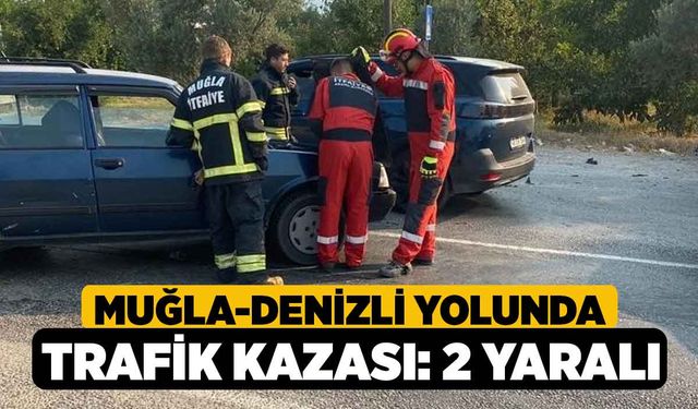 Muğla-Denizli yolunda trafik kazası: 2 yaralı