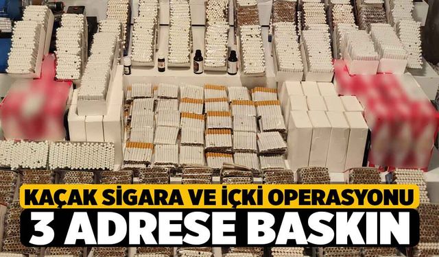 Denizli'de Kaçak Sigara ve Alkol Operasyonu 3 kişi Yakalandı