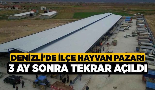 Denizli'de İlçe Hayvan Pazarı 3 Ay Sonra Tekrar Açıldı