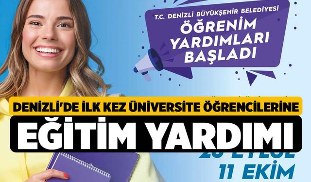 Denizli'de İlk Kez Üniversite Öğrencilerine Eğitim Yardımı