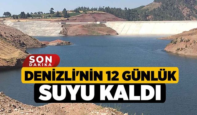 Denizli'nin 12 Günlük Suyu Kaldı