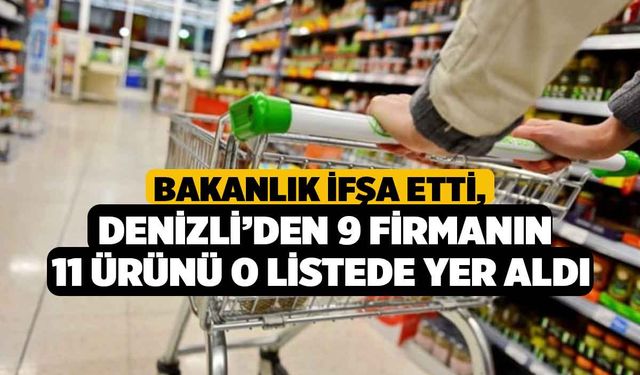 Bakanlık ifşa etti, Denizli’den 9 firmanın 11 ürünü o listede yer aldı