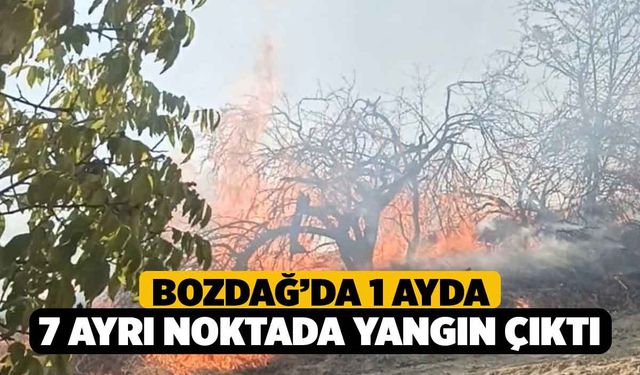 Bozdağ’da 1 ayda 7 ayrı noktada yangın çıktı