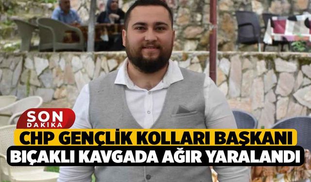 CHP Gençlik Kolları Başkanı bıçaklı kavgada ağır yaralandı