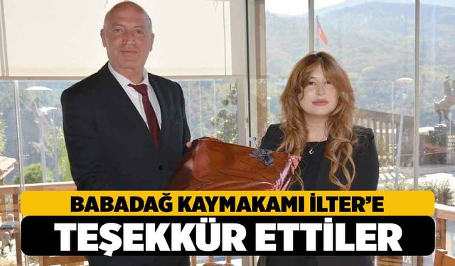 Babadağ'da Kaymakam İlter Uğurlandı