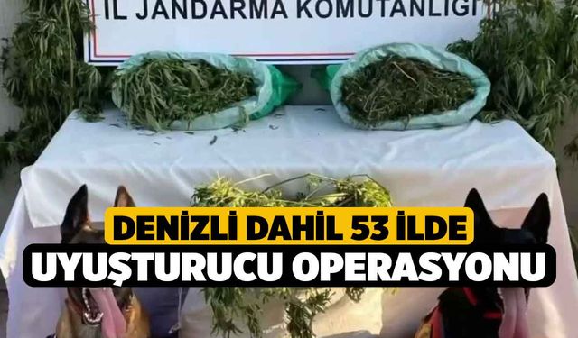 Denizli dahil 53 ilde uyuşturucu operasyonu