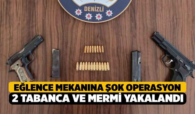 Eğlence Mekanına Şok Baskın Tabancalara El Kondu